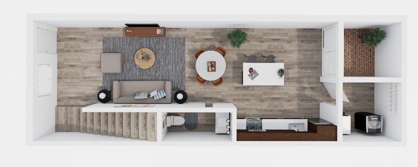 Two Bedroom Townhome floor plan