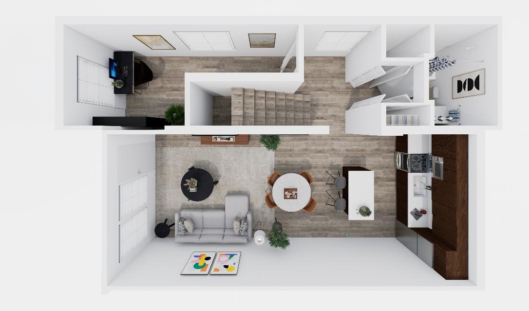 Corner Townhome A floor plan