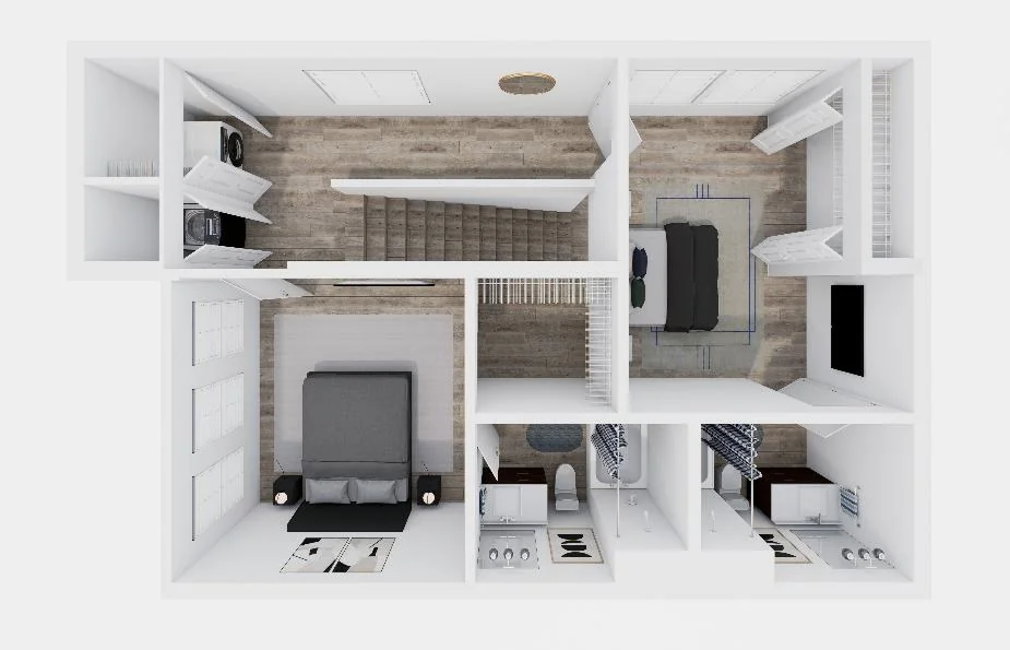 Corner Townhome A Upper Level floor plan at The Enclave at Reedy Creek